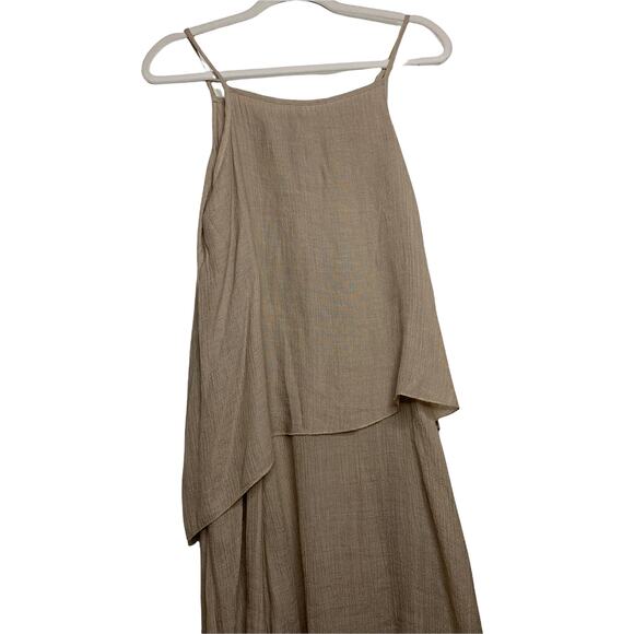 Coco + Carmen Gauze Cami Dress w/ Pockets Tan/ Sand Size Small - Picture 7 of 7